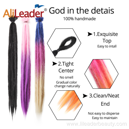 Ombre 2tone Colorful Double Ended Synthetic Dreads Extension